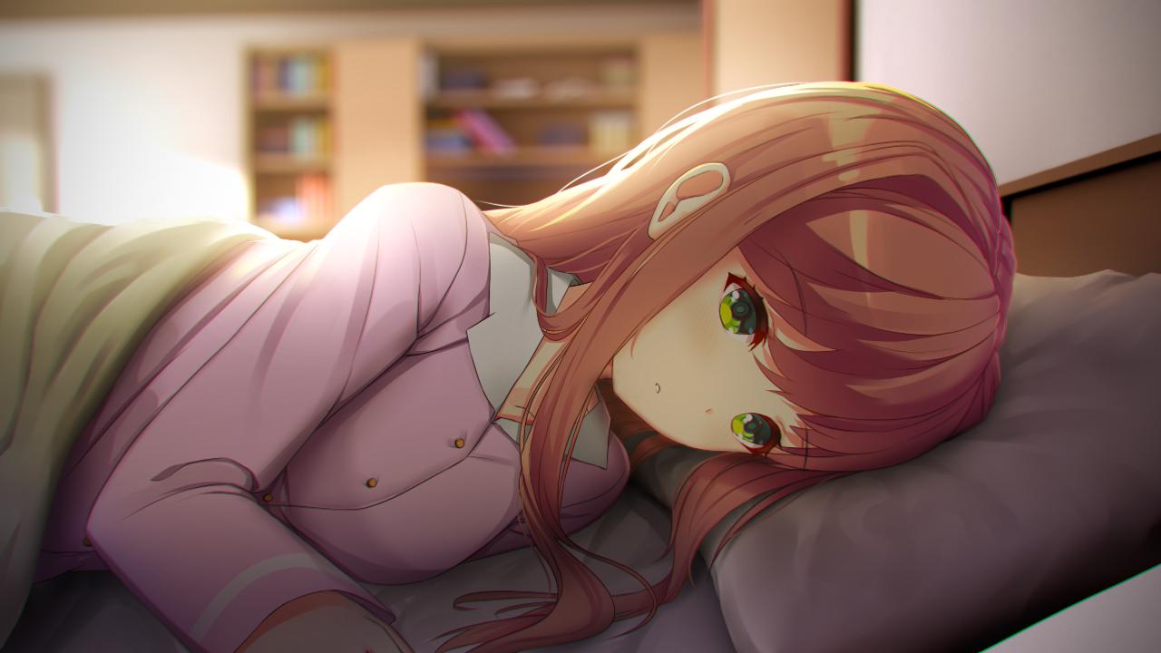 Waking up with Monika 2.0插画图片壁纸