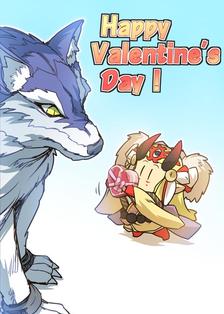 Happy Valentine's Day!　茨木童子插画图片壁纸