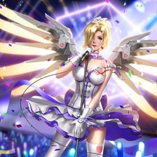 Idol singer Mercy插画图片壁纸