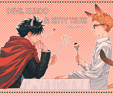 devil Kuroo & kitty Tsuki