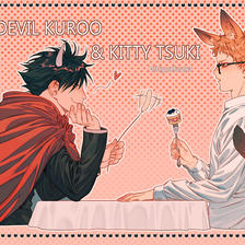 devil Kuroo & kitty Tsuki插画图片壁纸