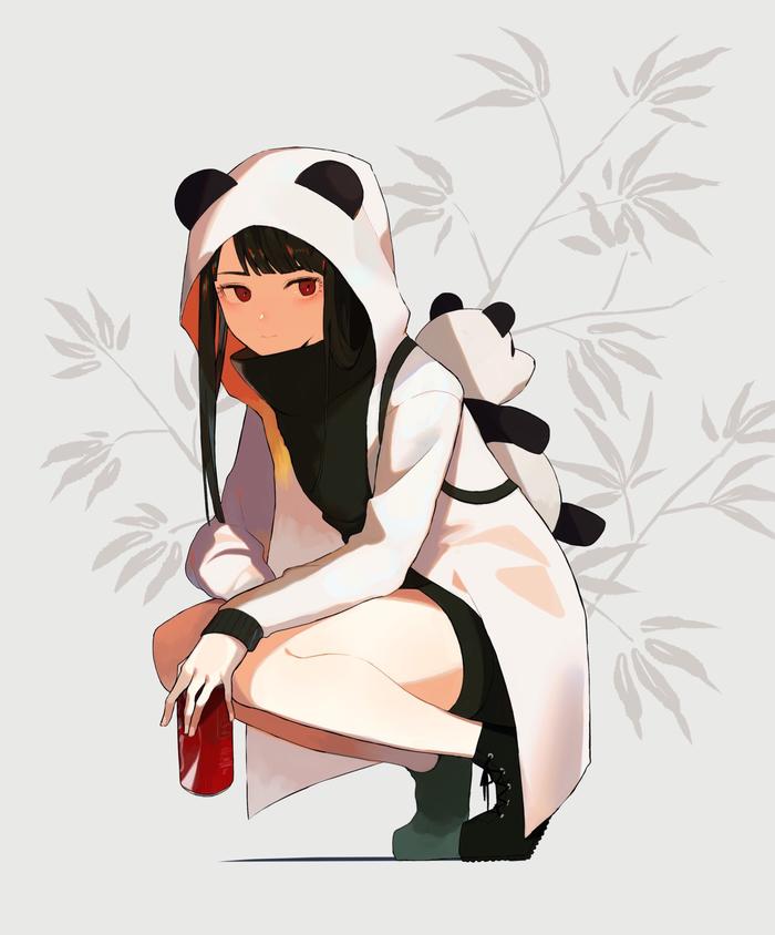 熊猫插画图片壁纸