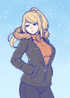 冬季武士（winter Samus）插画图片壁纸