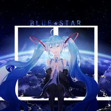 blue star插画图片壁纸