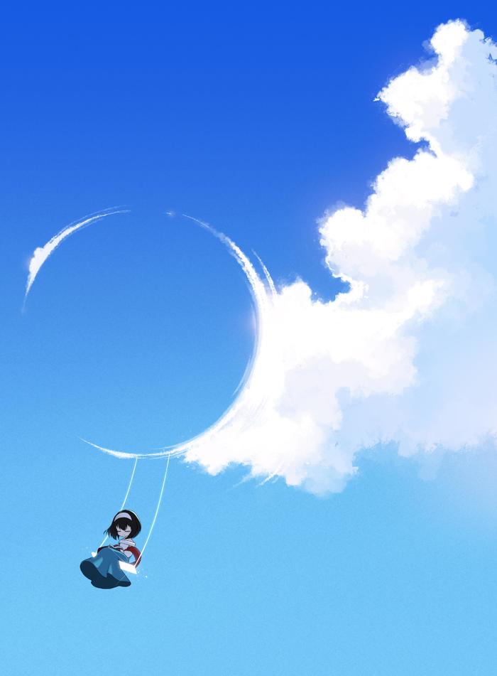 On the cloud插画图片壁纸