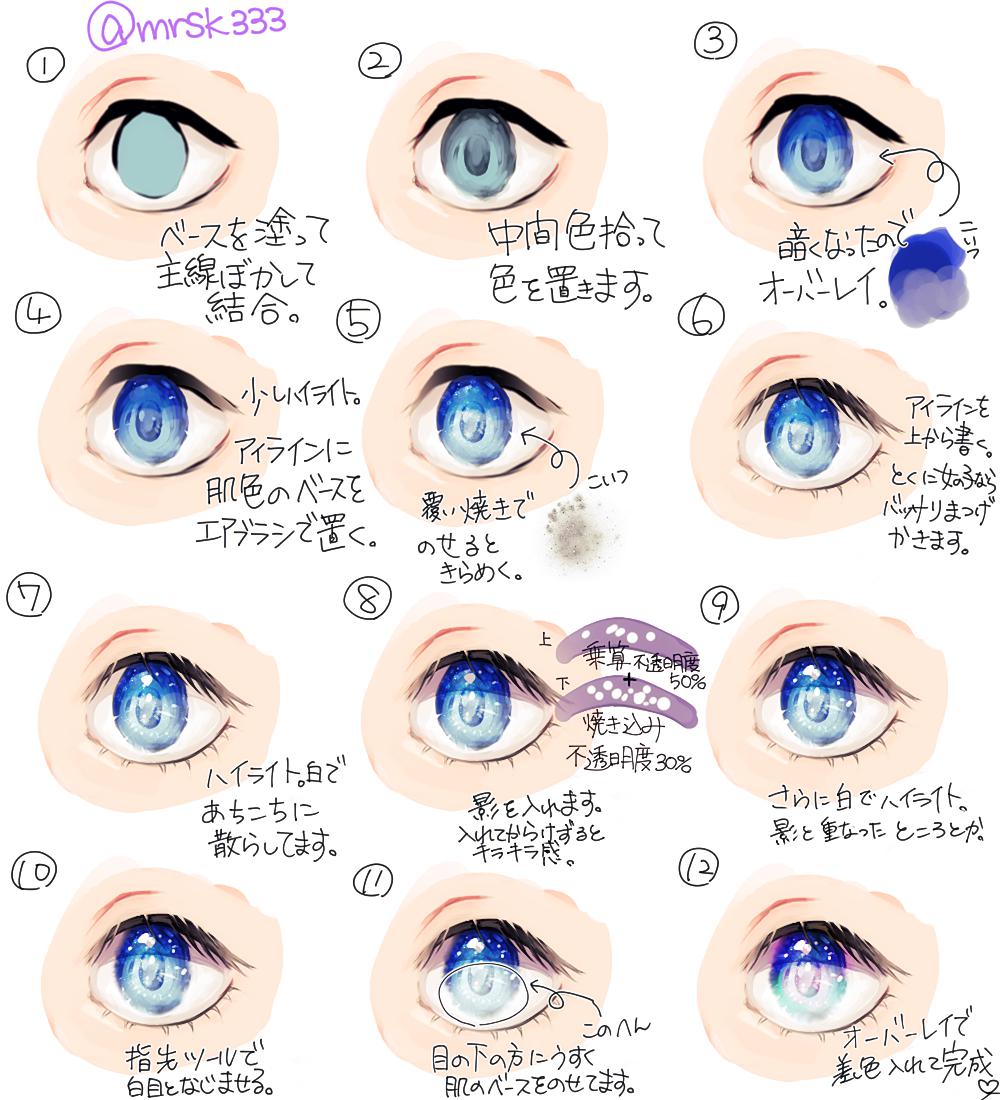 眼晕-作画过程画眼睛的方法