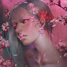 Cherry pink插画图片壁纸