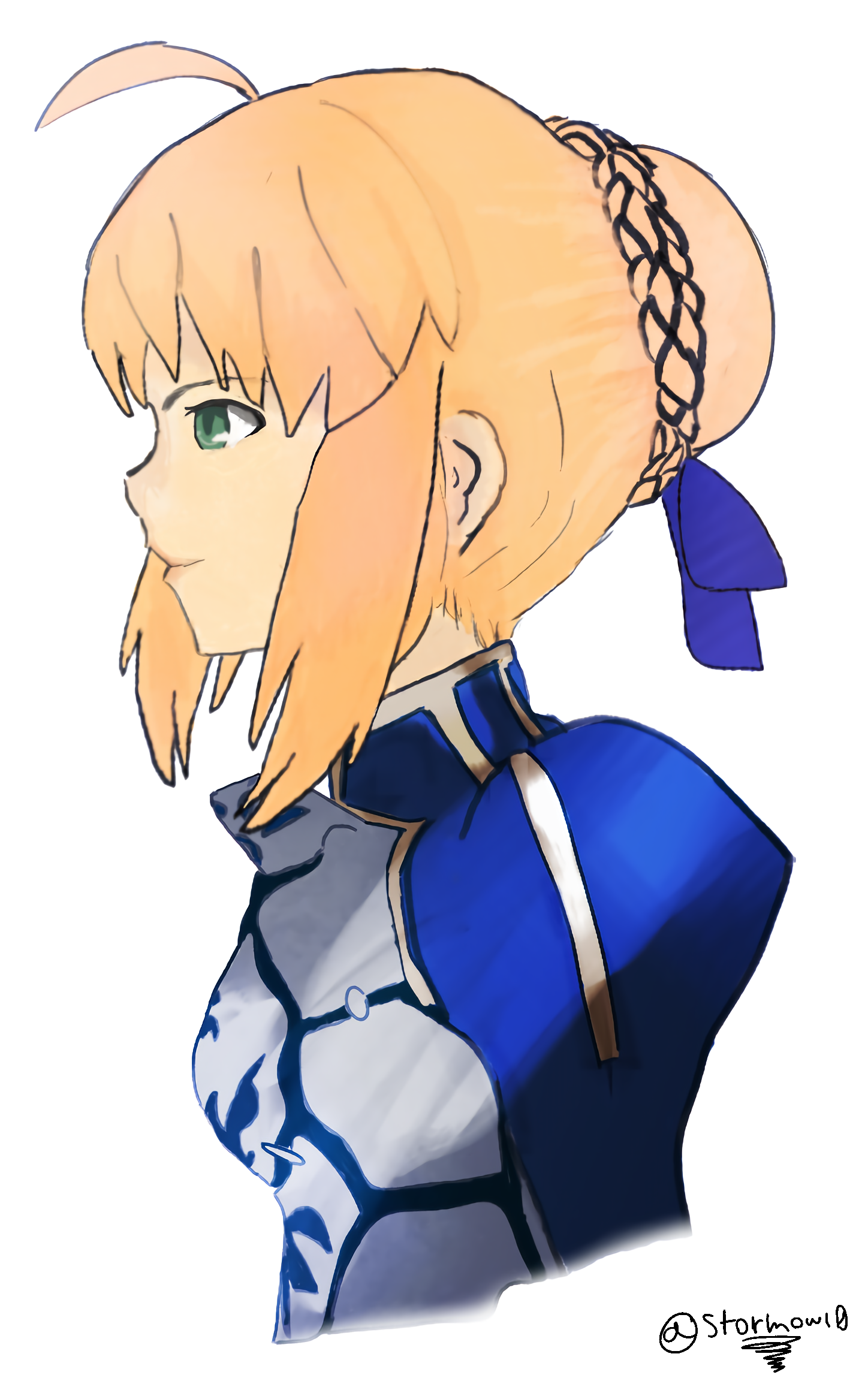 Saber Portrait插画图片壁纸