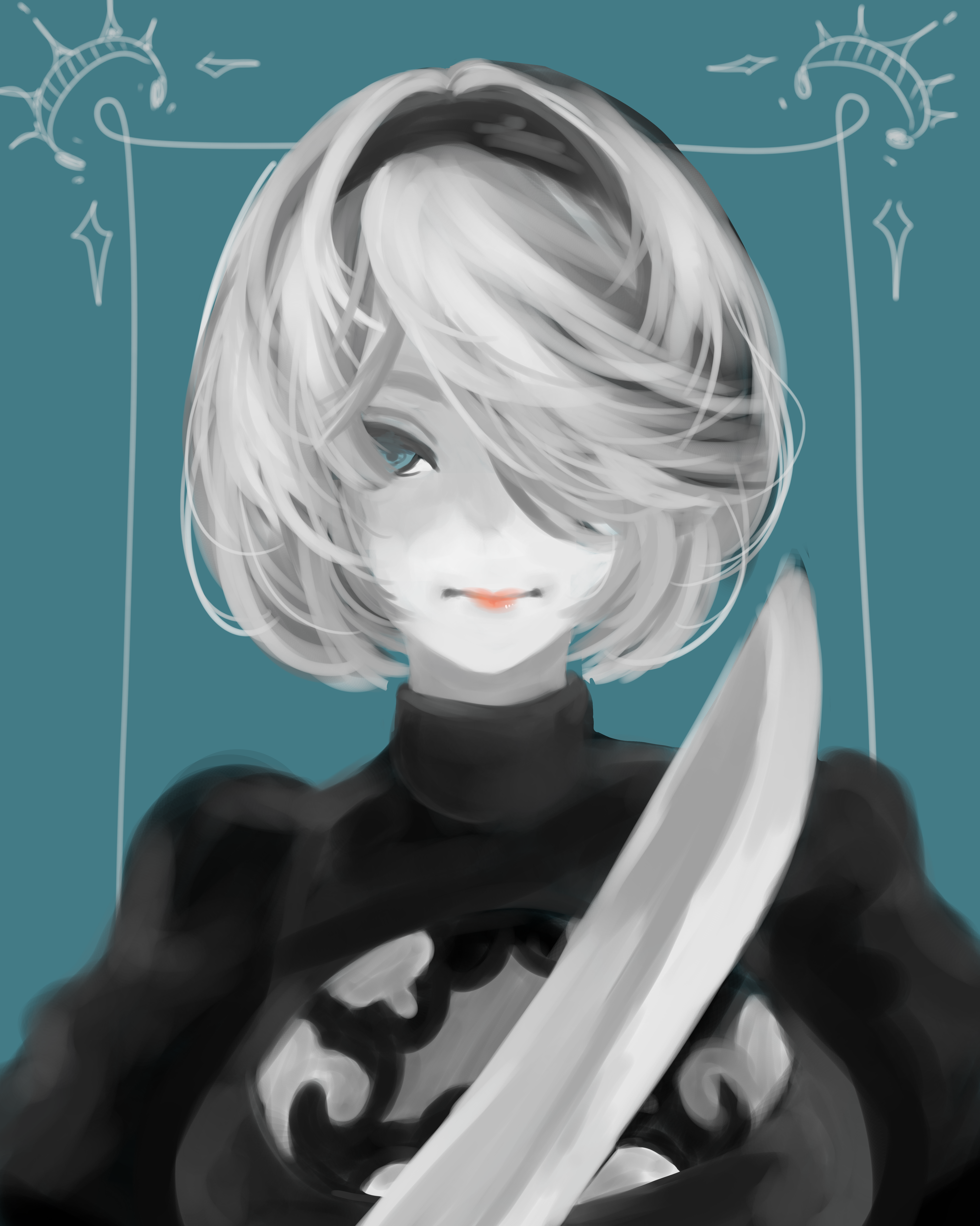 2b图片大全 2b高清壁纸 画师通