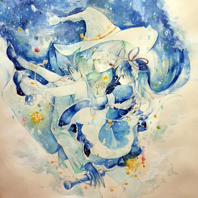 沉入蓝色插画图片壁纸