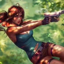 Lara Croft插画图片壁纸