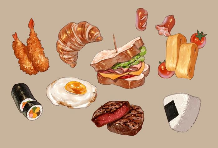 食物插画图片壁纸