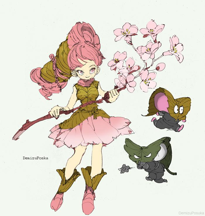 樱花饼插画图片壁纸