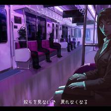 最終電車插画图片壁纸