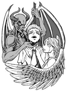 Angel & Demon插画图片壁纸