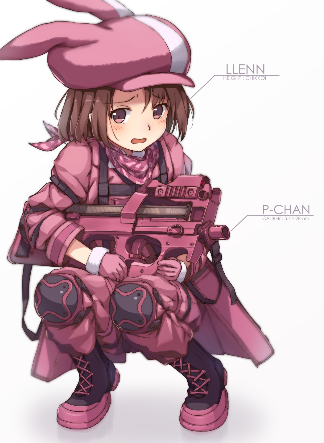 粉色的恶魔和小皮插画图片壁纸
