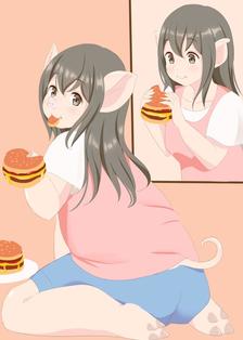猪肉化的汉堡插画图片壁纸