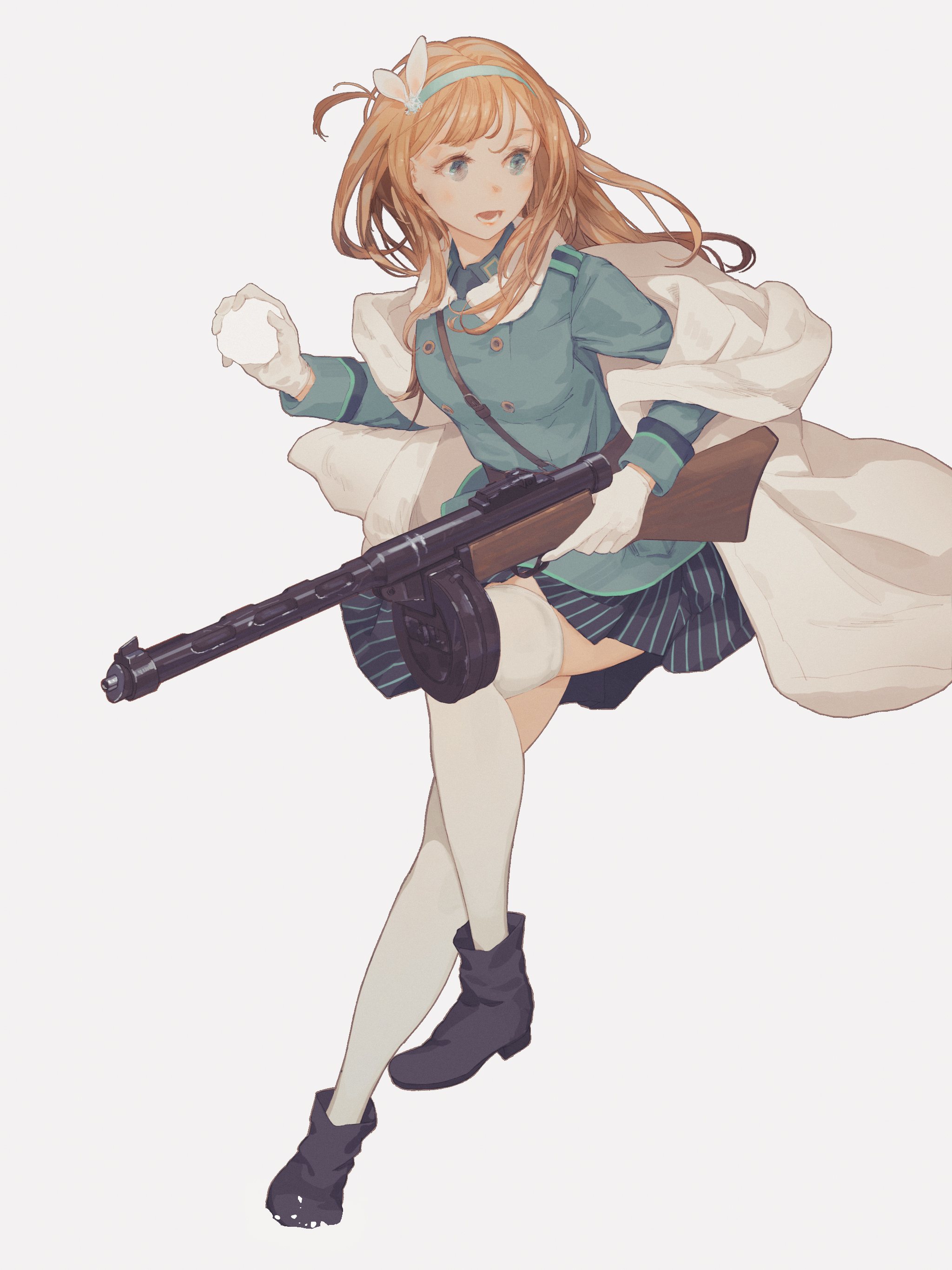 索米kp31白色过膝袜2k