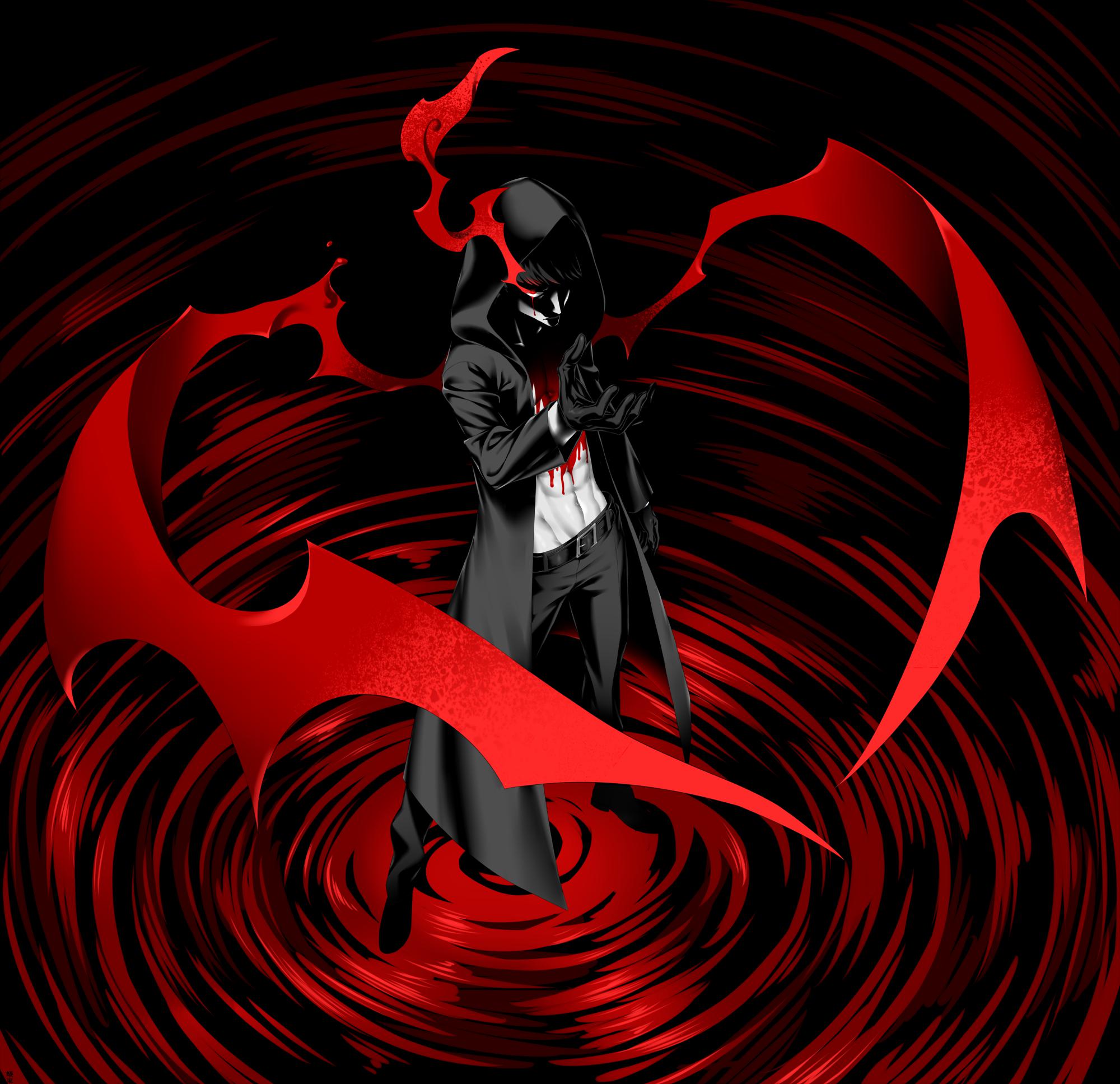 红色翅膀插画图片壁纸