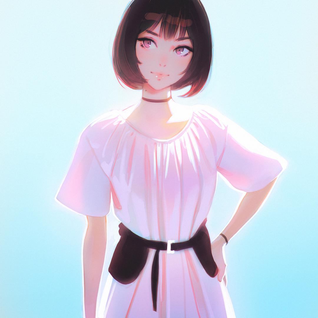 new dress插画图片壁纸