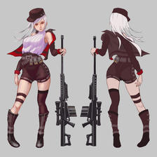 M82A1 & Girl插画图片壁纸