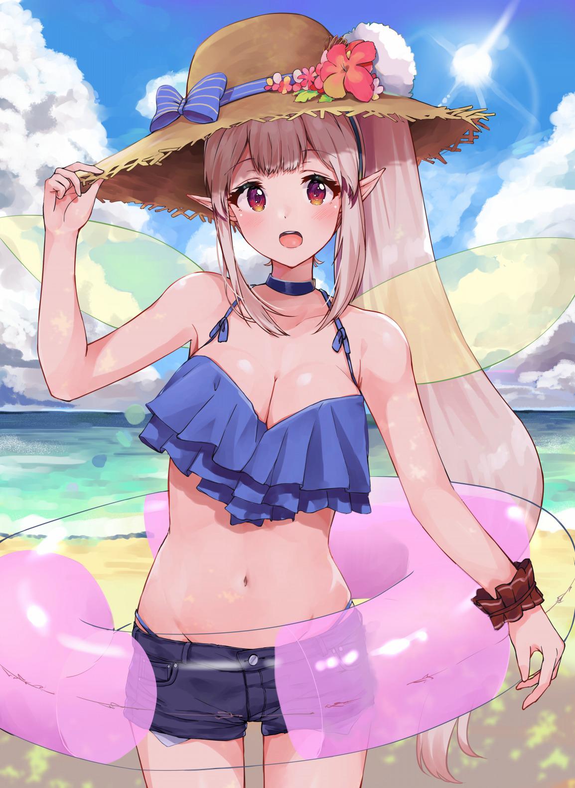 泳装小夏插画图片壁纸