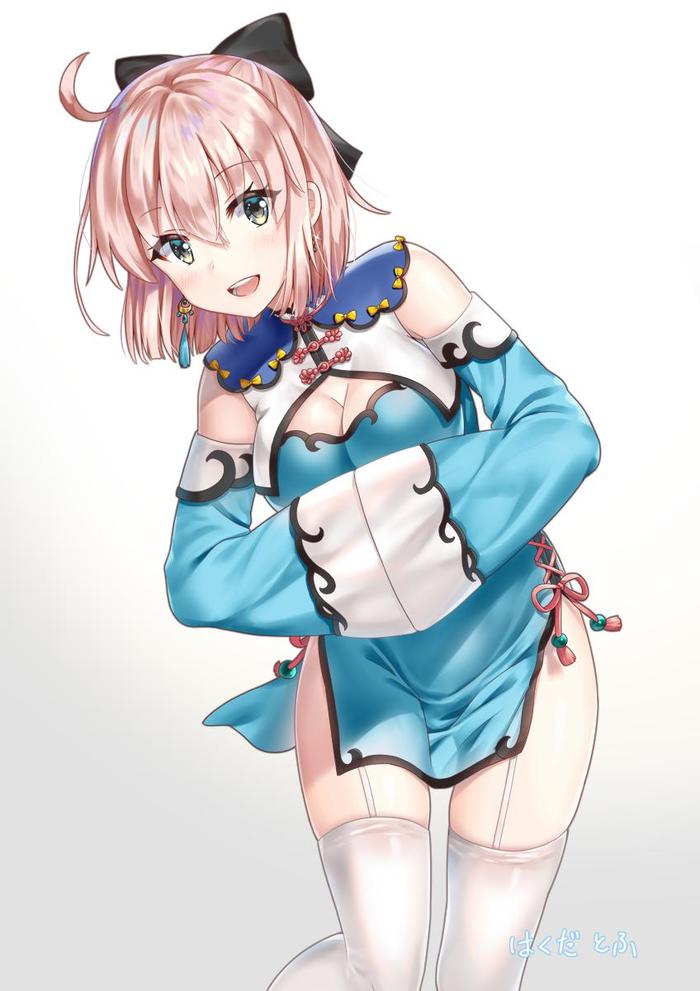 【FGO】穿着中国服装的异国服装的冲田插画图片壁纸