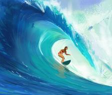Surfing-illustrationsketch