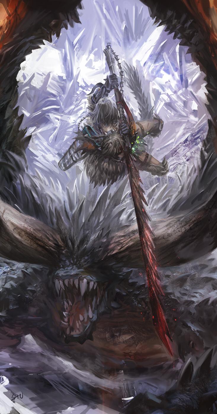 怪物猎人涂鸦插画图片壁纸