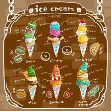 冰淇淋菜单插画图片壁纸