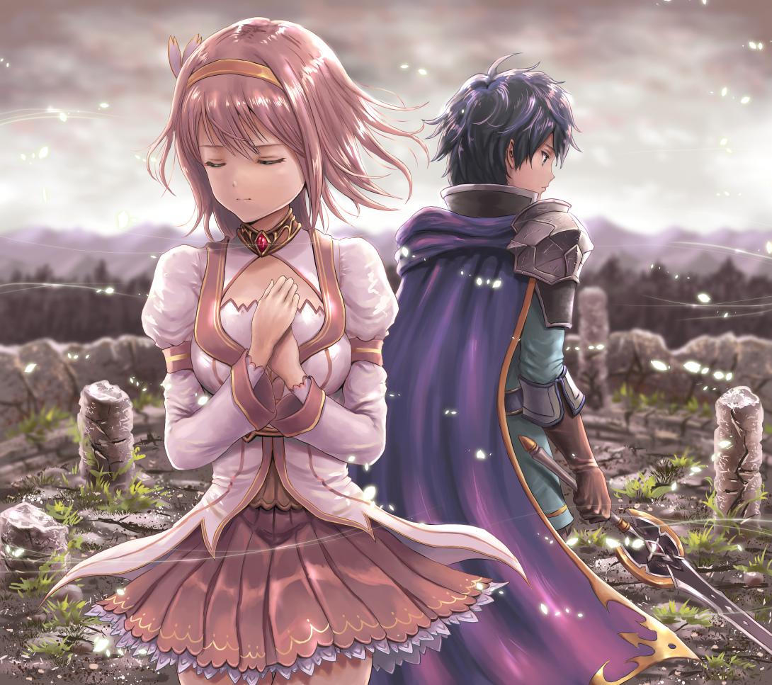 结衣与骑士插画图片壁纸