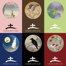 日本的四季和动物插画图片壁纸