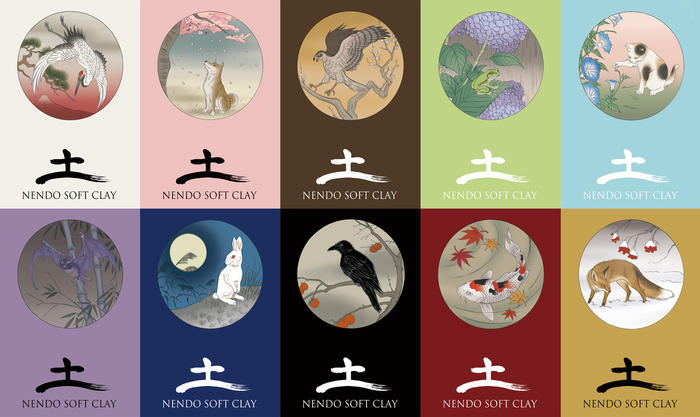 日本的四季和动物插画图片壁纸