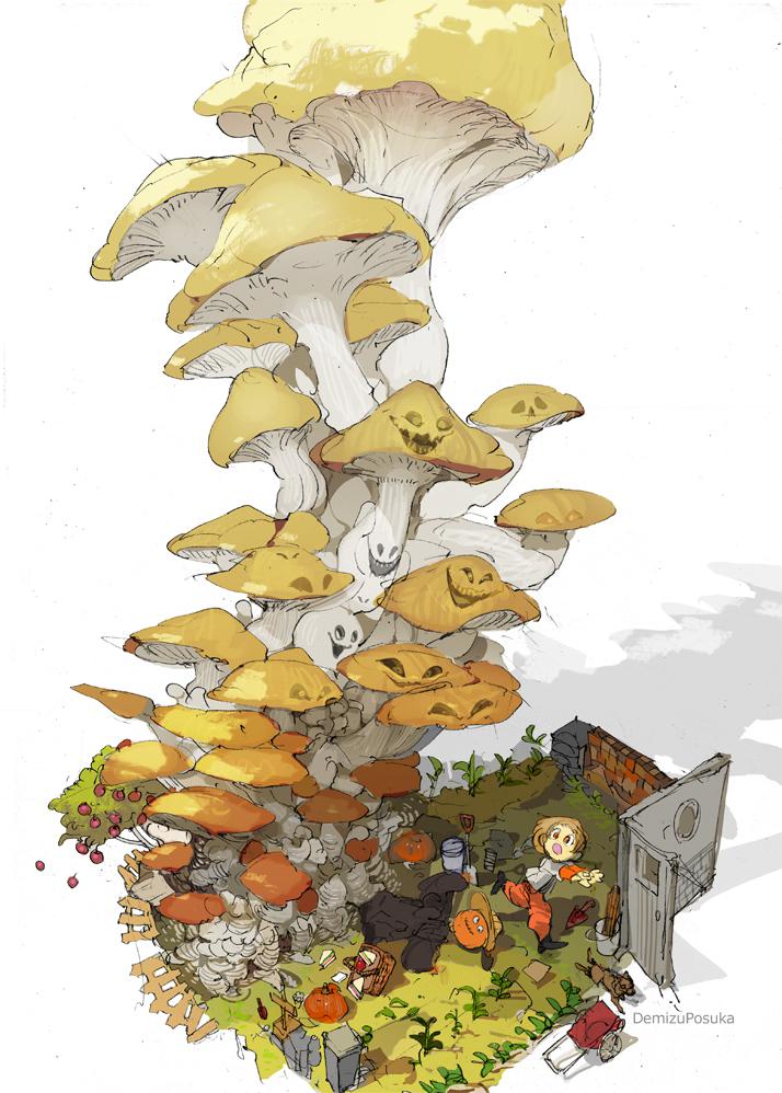 怪物蘑菇插画图片壁纸