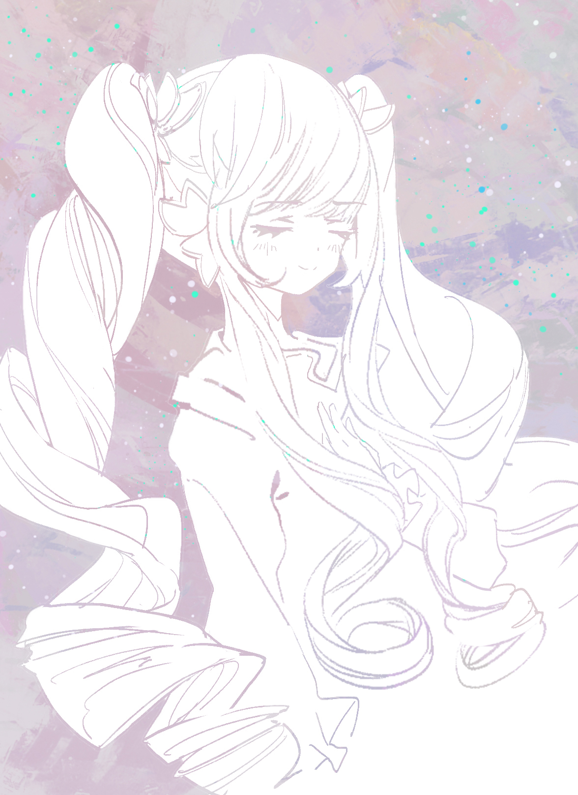 摸鱼一下女儿插画图片壁纸