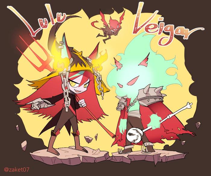 Lulu & Veigar插画图片壁纸