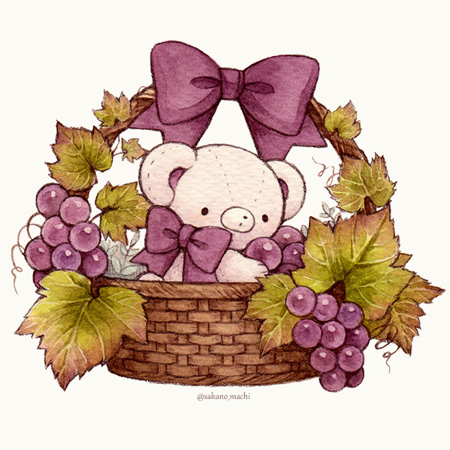 Autumn bear插画图片壁纸