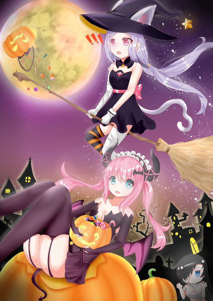 Happy hallo ween插画图片壁纸