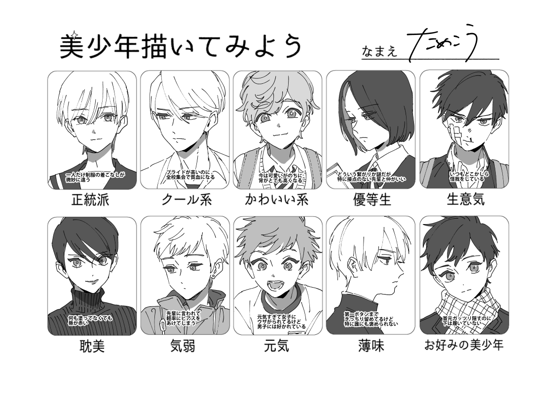 美少年を描いてみよう头像同人高清图