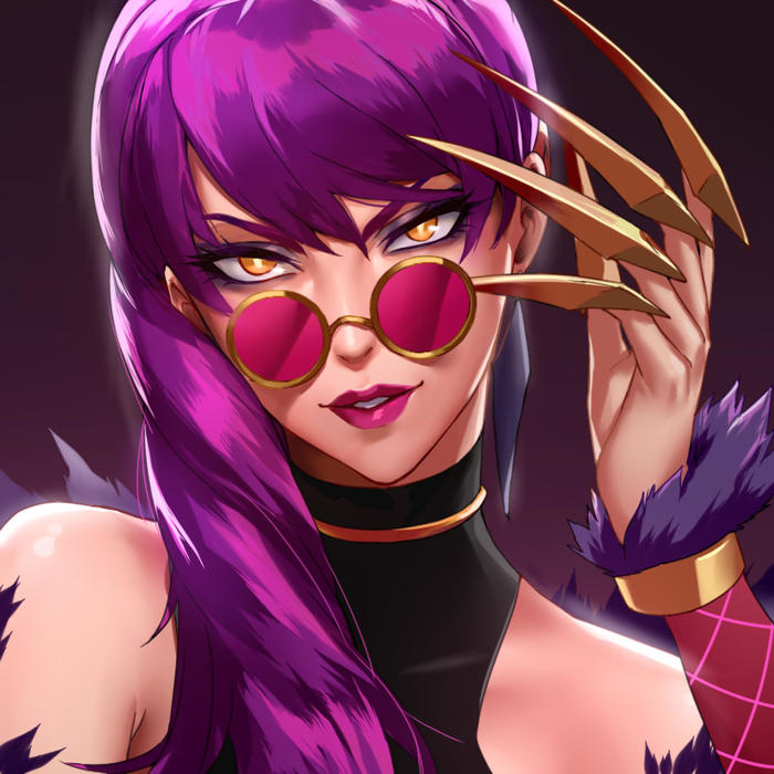 K/DA Evelynn插画图片壁纸