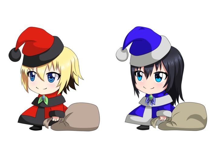 Padoru Akari and Kumiko.插画图片壁纸