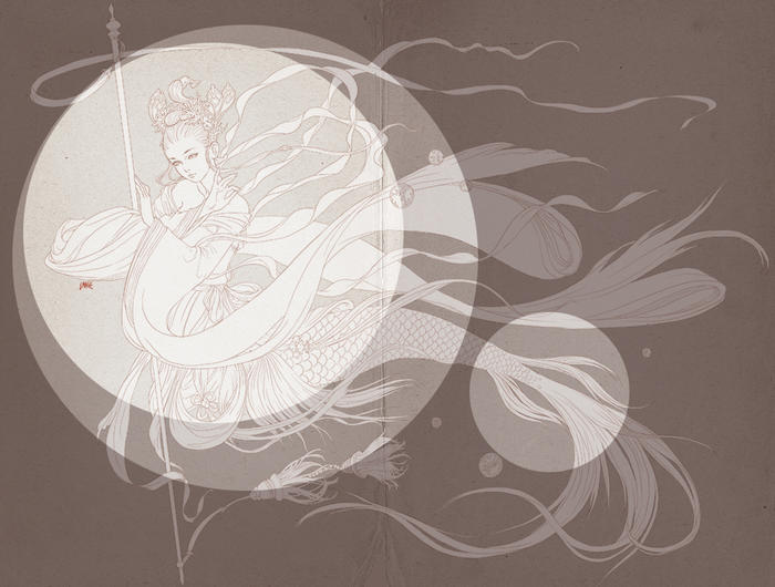 Mermaid box插画图片壁纸