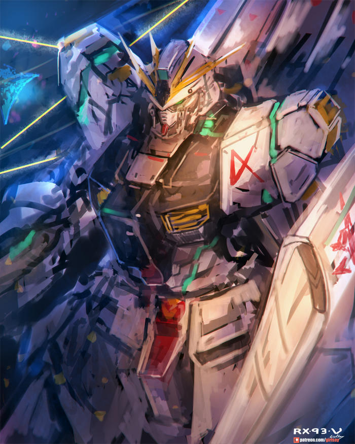 [Practice]Nu Gundam插画图片壁纸