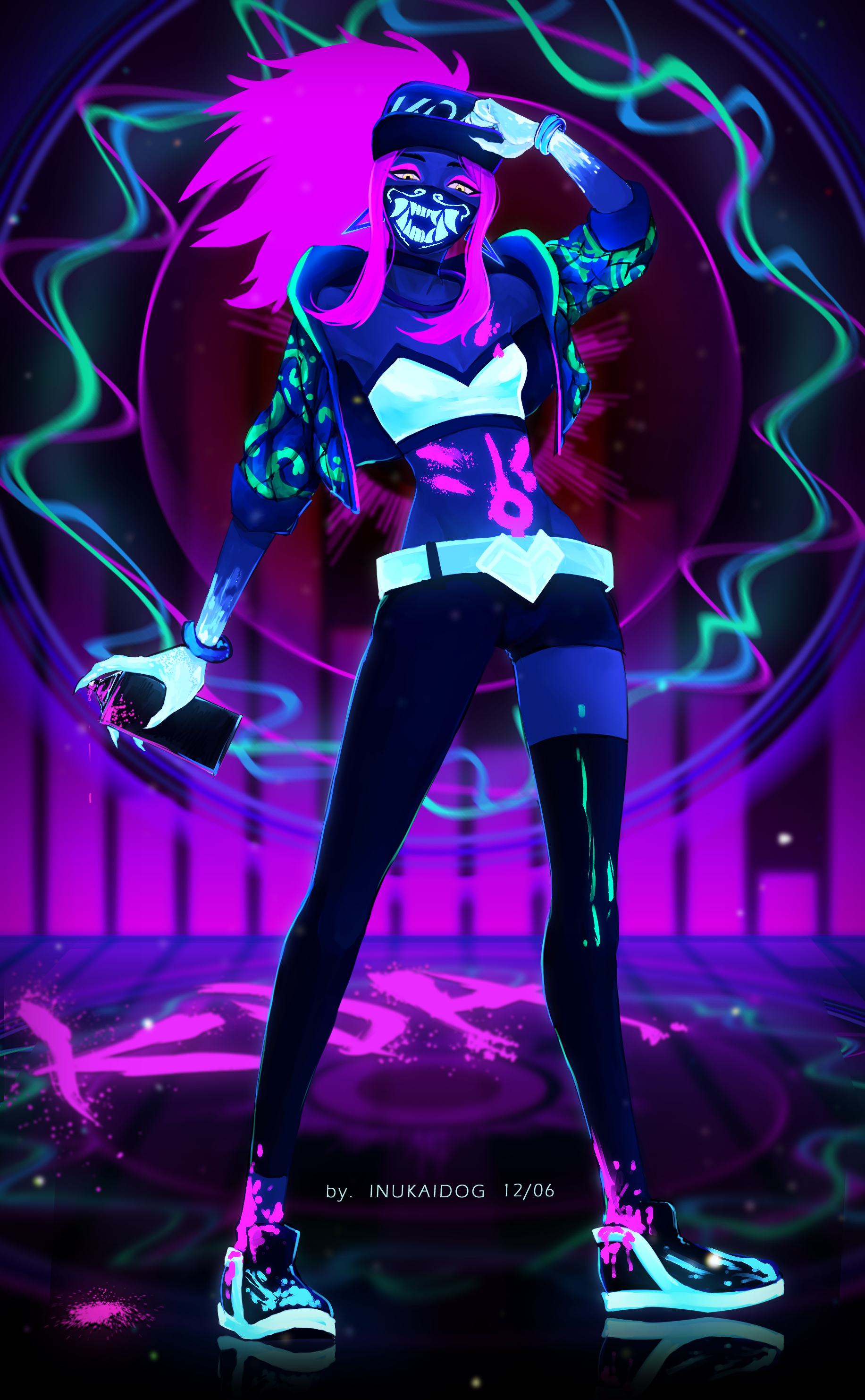 KDA 【 Akali 】插画图片壁纸