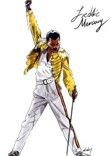 Freddie Mercury插画图片壁纸