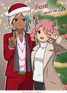 Merry Christmas - Shuuya & Yuuka插画图片壁纸