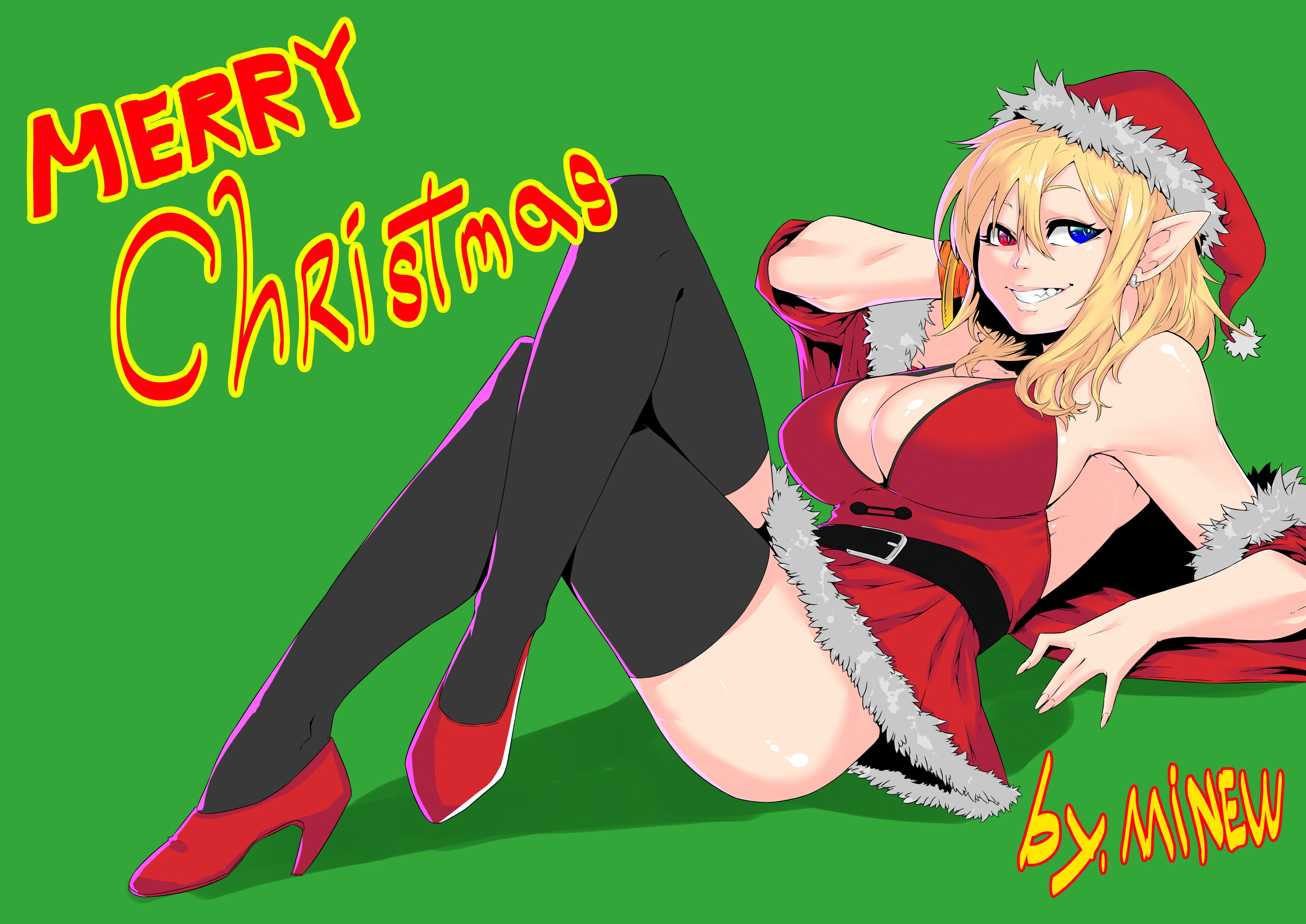 Merry christmas插画图片壁纸