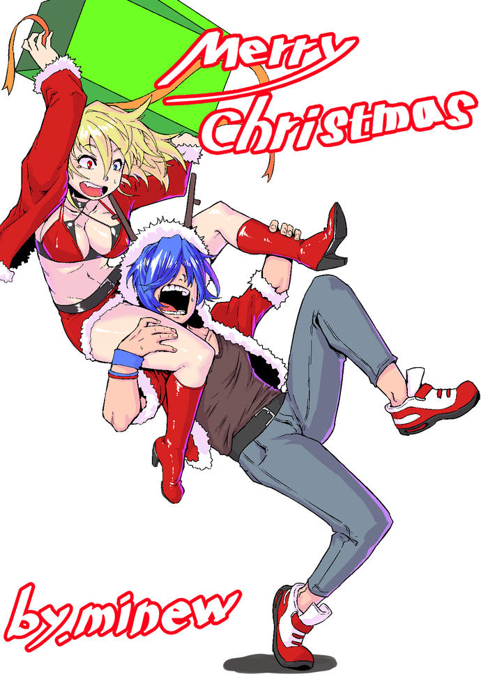 Merry christmas插画图片壁纸