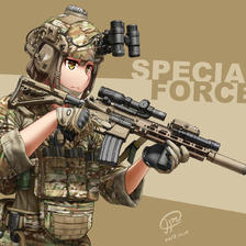 HK416SMR插画图片壁纸