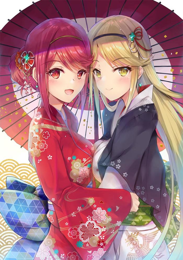 新年快乐& hikari插画图片壁纸